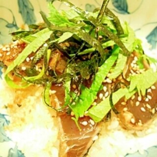 簡単！カツオのたたき漬け丼